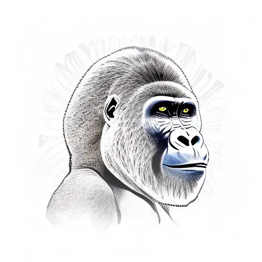 Gorilla Meditating In Jungle