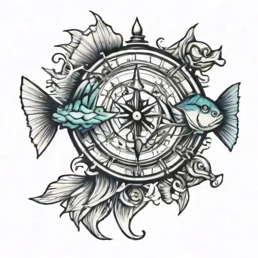 Fish Compass Intertwined