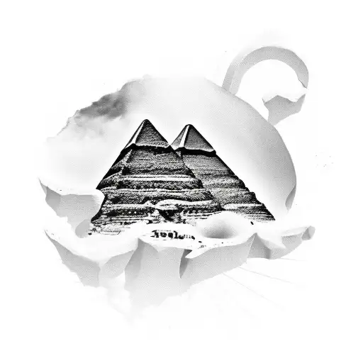 Simplistic Egyptian Style Tattoo Including Hieroglyphics