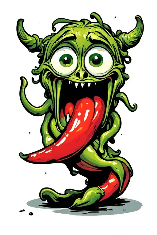 Chilli With Eyes And Mouth Funny