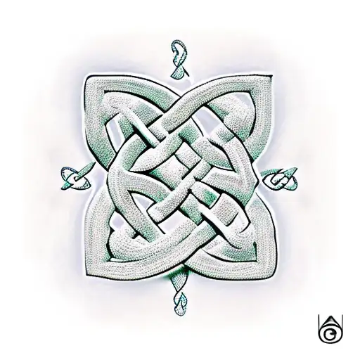 Letter A With Celtic Knot