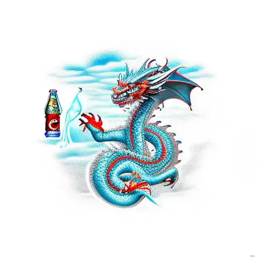 Dragon Comiendose La Cola En Medio
