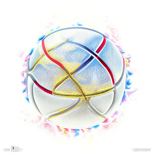 Basketball On Fire With The Number 32 And The Name Alyssa Below It