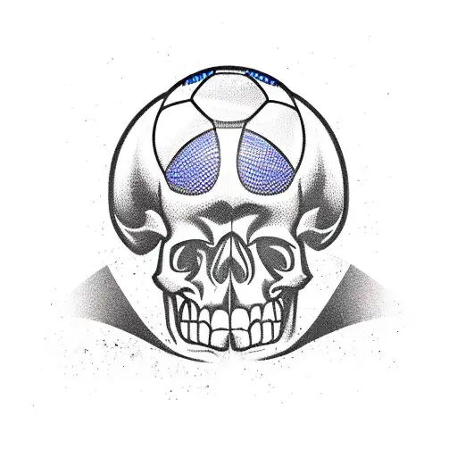 Football With Skull