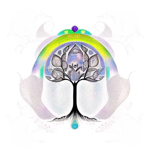 Tree Of Life Mix With Libra And Lotus