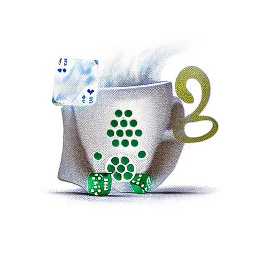 A Cup Of Tea And A Smiling Mother Throws Dice At The Backgammon Table