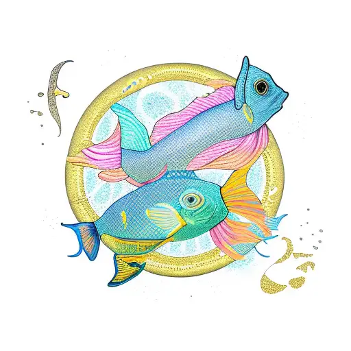 Pisces Fish Ocean Universe Golden Ratio