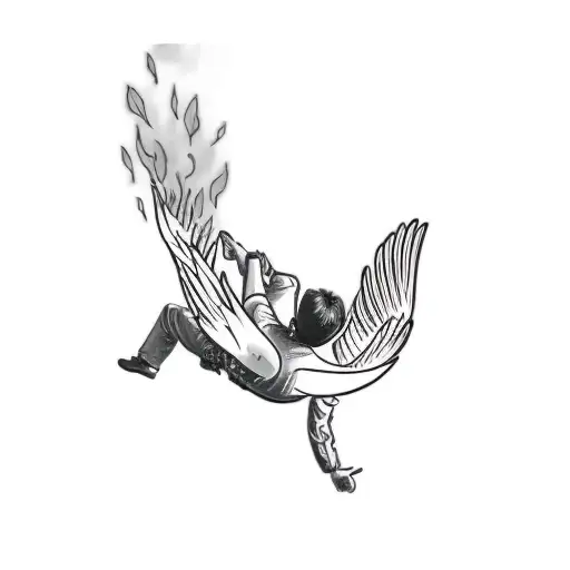 A Man Falling Down From A Space Picture