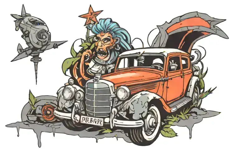 Mercedes Car Surrounded