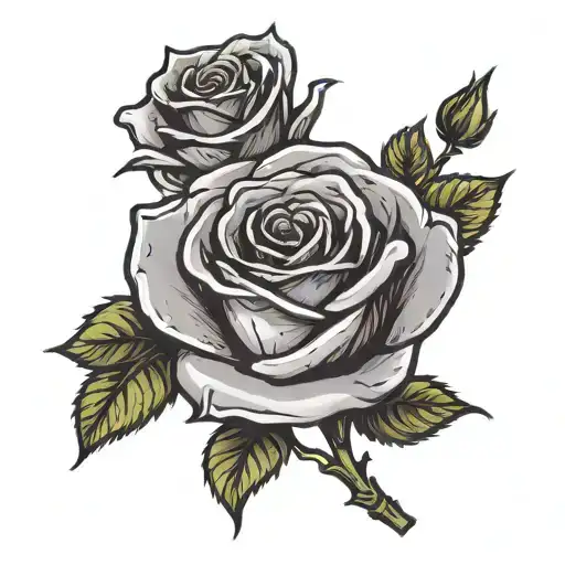 Rose With Stem Wrapped