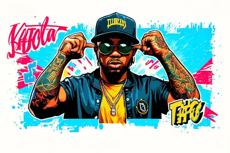 Gangsta Rapper Surrounded