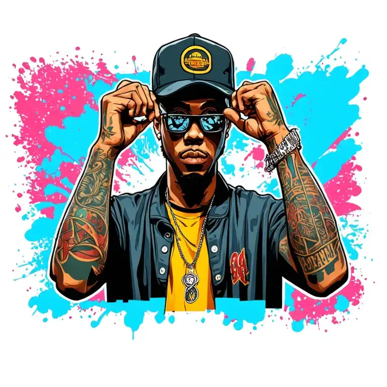 Gangsta Rapper Surrounded