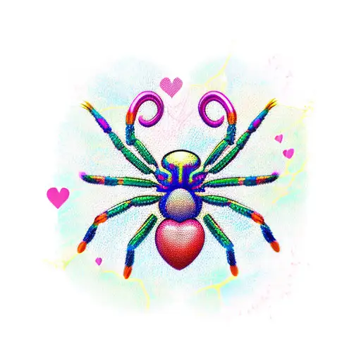 Spider Pink Heart