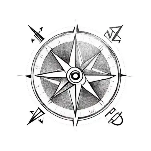Incorporate A Camera And A Compass Into A New-school Tattoo Representing A Sense Of Adventure
