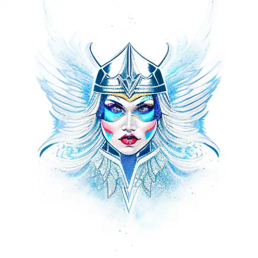 Valkyrie With Blue Accents