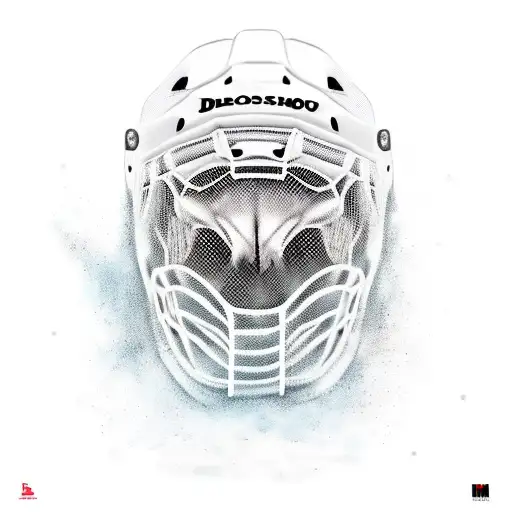 Dinosaur In A Hockey Helmet