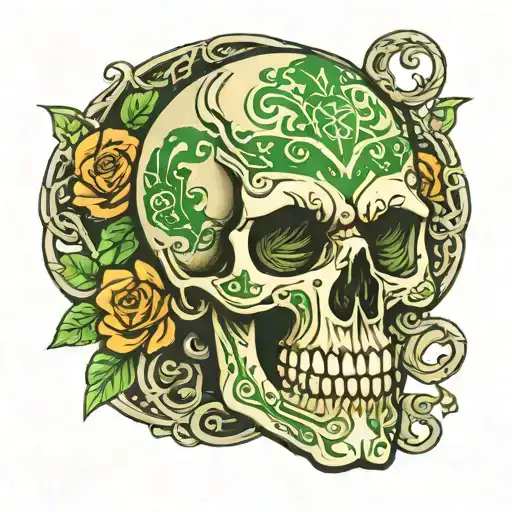 Irish Celtic Skull Mysterious