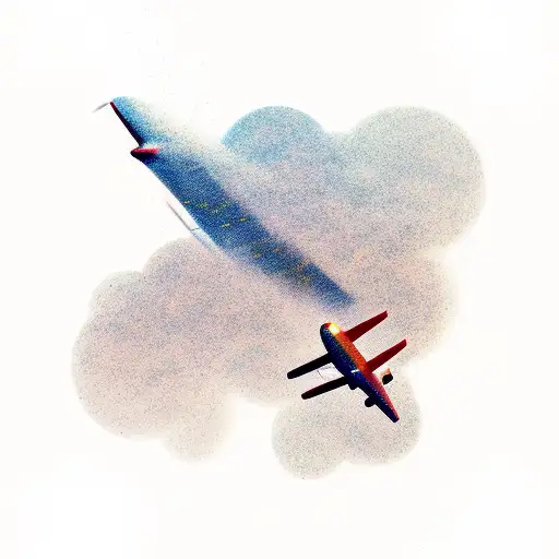A Vintage Airplane Flying Through A Cloud Of Rust Particles