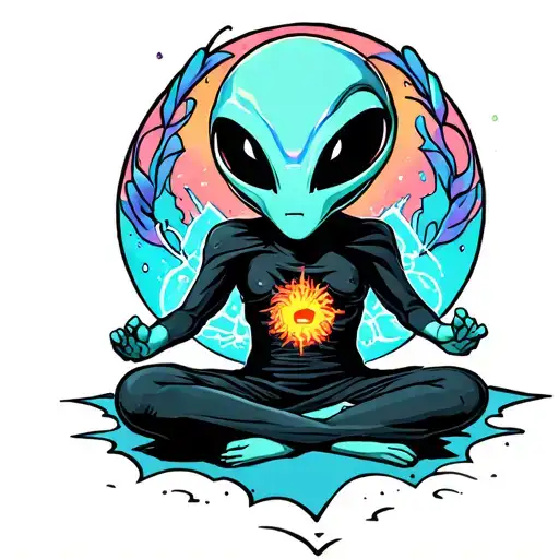 Alien Meditaing