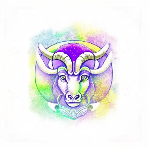 Aries With Purple And Green Chakra