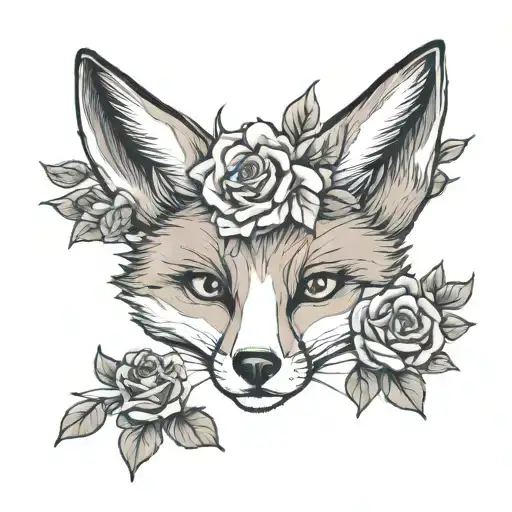 Momma Fox With 4 Roses