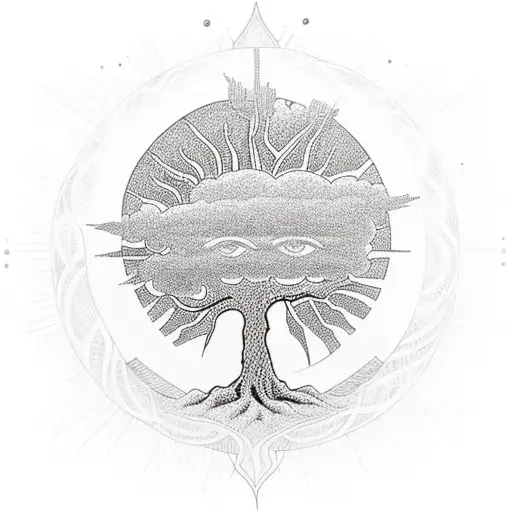 Tree Of Life And Sun