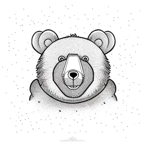 Cartoon Bear Laying On Its Back