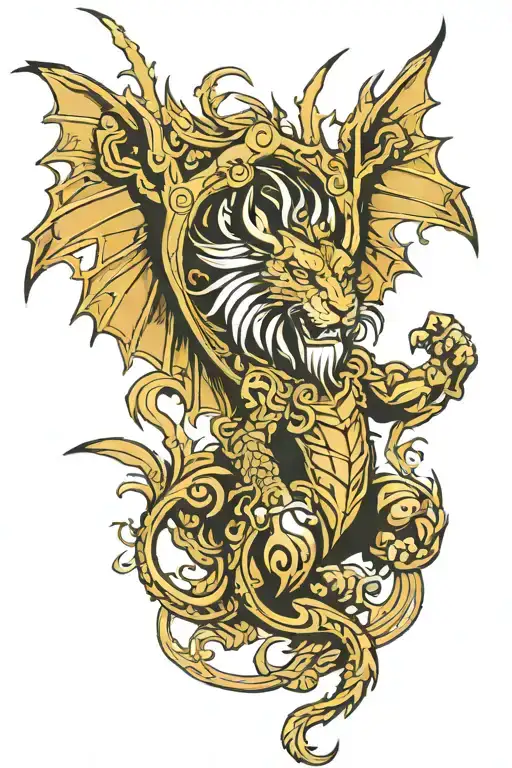 Dragon Lion Tribal Angel Dj