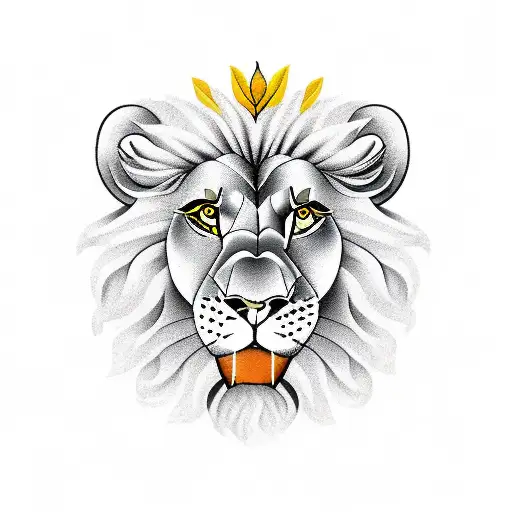 Daughter With Flower And Lion