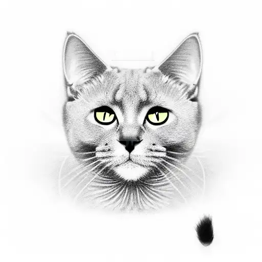 A Black Cat In A Dark Room