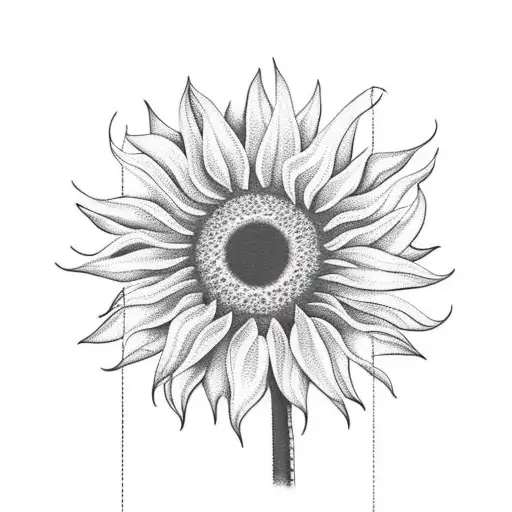 Palm Tree With Sunflower In Container