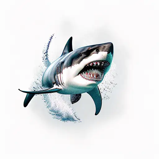 Great White Shark With Torpedo Body