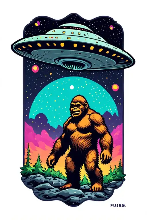 Ufo And Bigfoot In Space