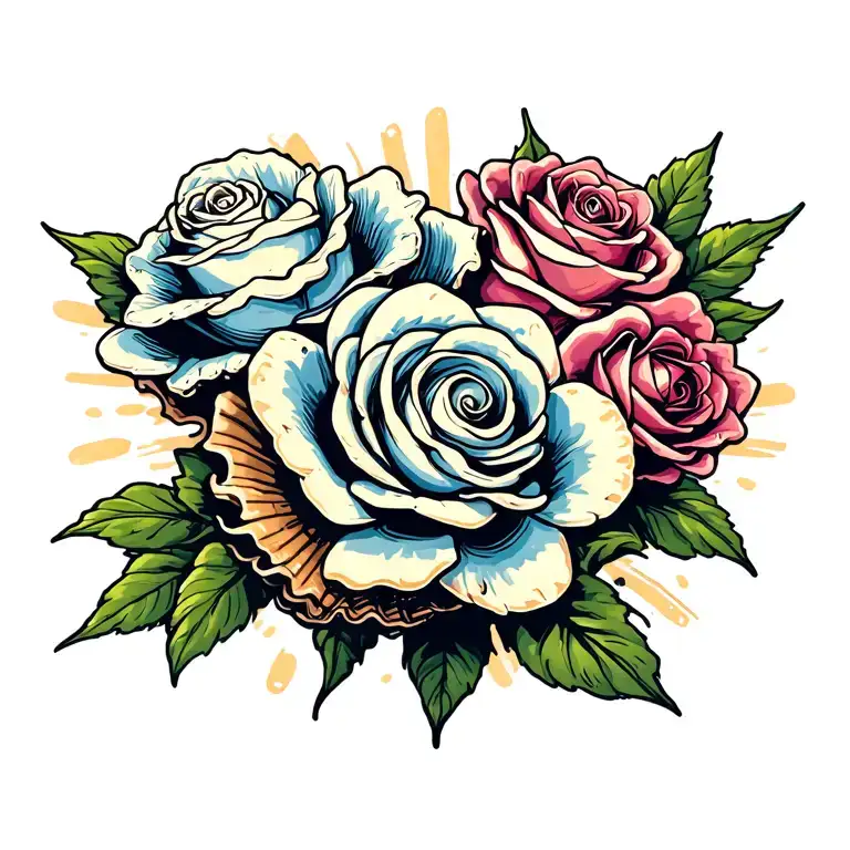 Seashell And Roses