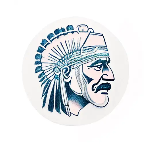 Indian Head With Football