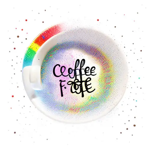 Coffee Cup With Rainbow Coffee Inside