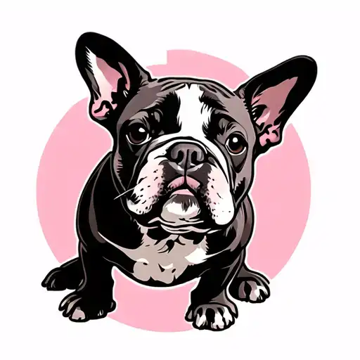 French Bulldog Ab Stract Design Incorporating Anxiety Support