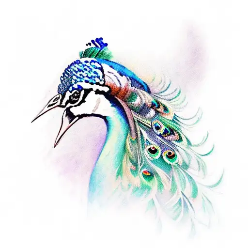 Peacock With Names In Feathers