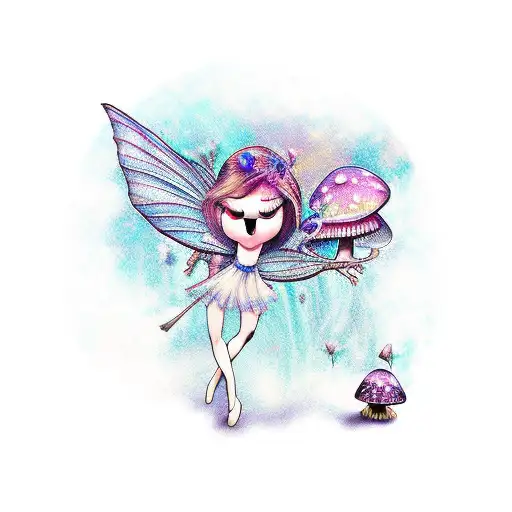 Mushroom With Fairy Wings