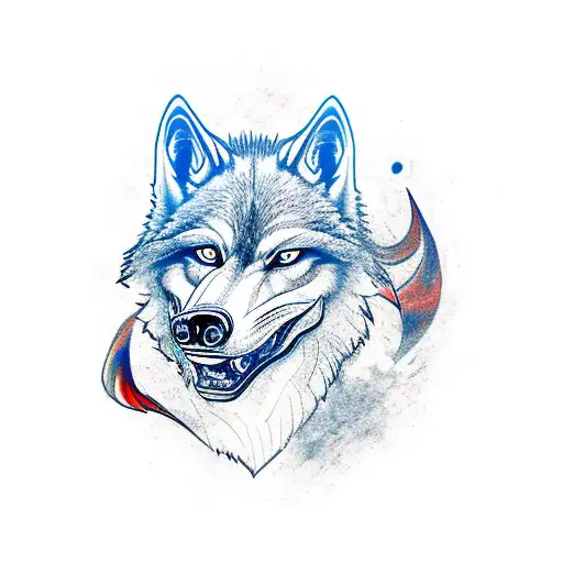 A Fierce Wolf Riding A Motorcycle