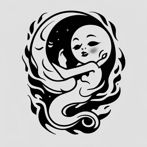 Moon’s Embrace of Fire