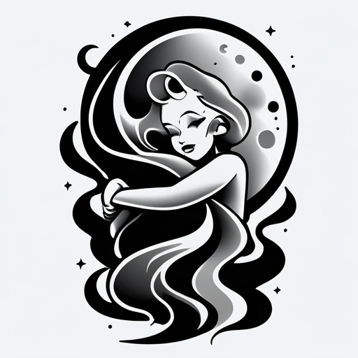 Moonlit Storm’s Embrace Tattoo idea
