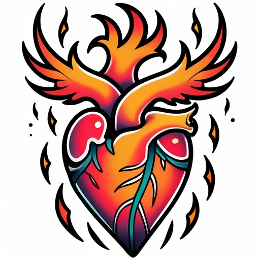 Phoenix’s Heart Tattoo idea