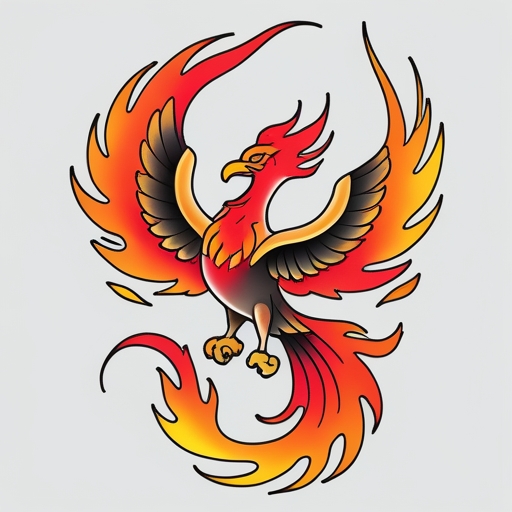 Phoenix’s Rebirth of Flame Tattoo idea