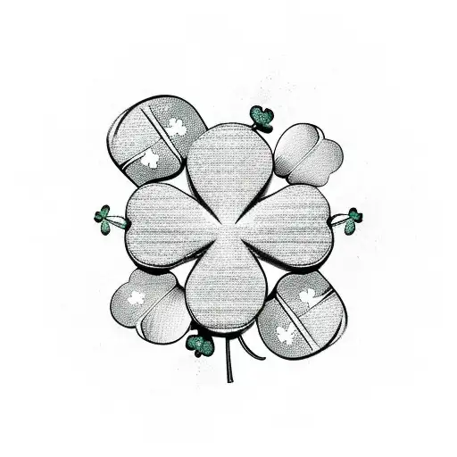 Four Leaf Clover Incorporating Puerto Rican Flag And Dominican Flag