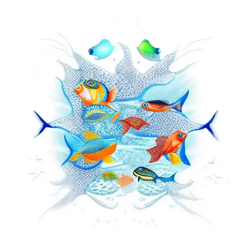 See Water And Fish And Starfish