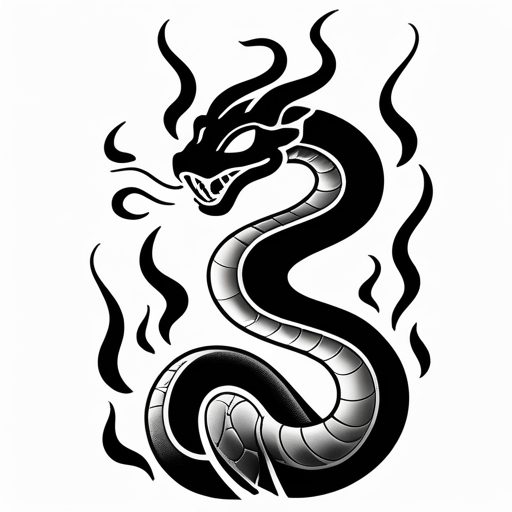Sacred Flame of the Serpent Tattoo idea
