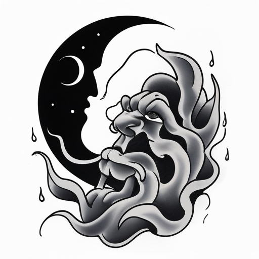 Whispers of the Moon’s Fire Tattoo idea