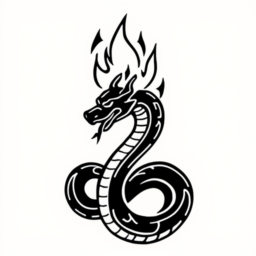 Sacred Flame of the Serpent Tattoo idea