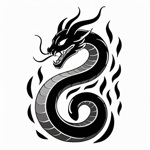 Eternal Serpent’s Flame Tattoo idea